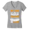 My Son Is Super Awesome His Stepdad Women's V-Neck T-Shirt