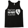 dogs leave paw prints on your heart Tank Top