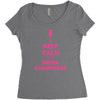 keep calm and drink champagne Women's Triblend Scoop T-shirt