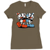 Cuphead and Mugman Ladies Fitted T-Shirt