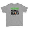 vegan because plant powered badass was not an offical tittle black Youth Tee
