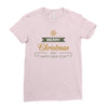 snow merry christmas Ladies Fitted T-Shirt