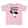 5 Percent Unicorn 95 Percent Ninja Toddler T-shirt