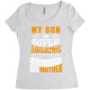 My Son Is Super Awesome His Mother Women's Triblend Scoop T-shirt