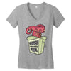 wong's noodles Women's V-Neck T-Shirt