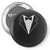 tuxedo fancy dress funny Pin-back button
