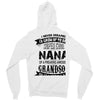 Super Cool Nana Of A Freaking Awesome Grandson Zipper Hoodie