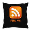 rss feed me Throw Pillow