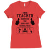 This Teacher Survived The 2016 2017 School Year Ladies Fitted T-Shirt