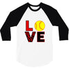 love softball 3/4 Sleeve Shirt