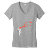 banksy headshot butterfly Women's V-Neck T-Shirt