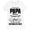 I'm Called Papa Because I'm Way Too Cool To Be Called Grandfather Ladies Fitted T-Shirt