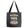 Super Cool Papa Of A Freaking Awesome Daughter Tote Bags