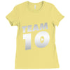 team 10 silver Ladies Fitted T-Shirt