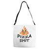 pizza shit Adjustable Strap Totes
