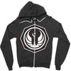 white and black Zipper Hoodie