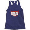 behind beard is a handsome man Racerback Tank