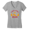 This Girl Loves Her Bulldog Women's V-Neck T-Shirt
