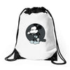 mickey mouse suicide Drawstring Bags
