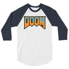 Wtf Doom Black Stroke 3/4 Sleeve Shirt