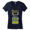 mommy low battery low energy Women's V-Neck T-Shirt