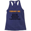 February Girl Hated By Many Racerback Tank