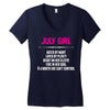 July Girl Hated By Many Women's V-Neck T-Shirt