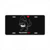pregnant rex white and red color License Plate