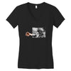 Football Statue Women's V-Neck T-Shirt