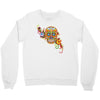 women's sugar skull purple Crewneck Sweatshirt