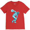 astronaut discus throwing V-Neck Tee