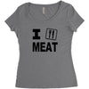 i eat meat Women's Triblend Scoop T-shirt