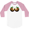 christmas pudding boobs funny 3/4 Sleeve Shirt
