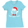 bah hum pug scrooge grinch christmas Ladies Fitted T-Shirt