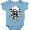 butter skull black Baby Onesie