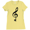 the music is the key Ladies Fitted T-Shirt