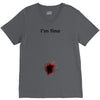 i'm fine gunshot V-Neck Tee