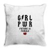 Girl Power Future Is Female Throw Pillow