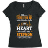 There's This Boy Who Stole My Heart He Calls Me Stepmom Women's Triblend Scoop T-shirt