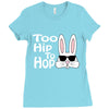 too hip to hop   bunny easter Ladies Fitted T-Shirt