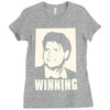 charlie sheen   winning   official Ladies Fitted T-Shirt