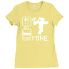 eat sleep mine funny Ladies Fitted T-Shirt