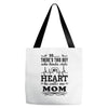 There's This Boy Who Stole My Heart He Calls Me Mom Tote Bags