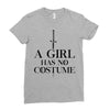 a girl has no costume (black) Ladies Fitted T-Shirt