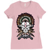 smokin pipes n feathers Ladies Fitted T-Shirt