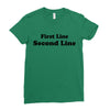first line second line Ladies Fitted T-Shirt