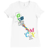 rgb cmyk Ladies Fitted T-Shirt
