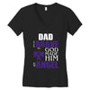 my dad was so brave god made him an angel Women's V-Neck T-Shirt