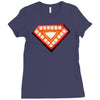 nwt iron man classic heart core glow in dark marvel Ladies Fitted T-Shirt