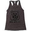 deal with it angry pitbul Racerback Tank